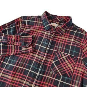 Cloudveil Men's XL Flannel Shirt Long Sleeve Outdoor Hiking Red Black Green